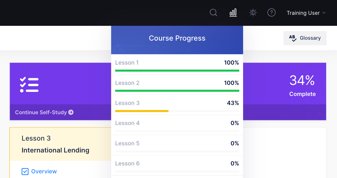 FFIEC Self-Study Track Progress